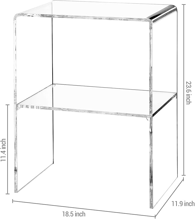 MyGift 24 Inch Acrylic Nightstand - Image 3