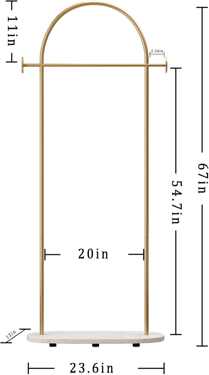 Gold Clothing Rack, Modern Clothes Rack - Image 3