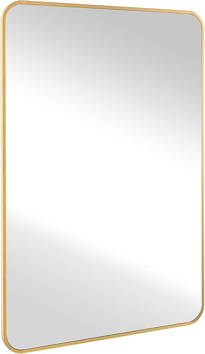 Black Bathroom Mirror, Rectangle 24 x 36 Inch Vanity Wall Mirror, Modern Mirror by Unknown