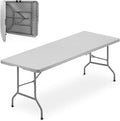 Athena Collection 8 ft Square Folding Dining Table, Large Plastic Foldable by AthenaCollectionFurniture