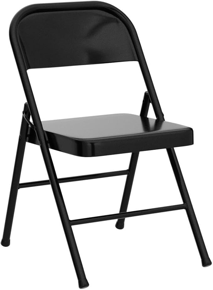 VECELO Metal Folding Chairs 4 Pack, Double Hinged Steel Frame Easy - Image 5