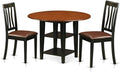 East West Furniture SUAN3-BCH-LC 3 Piece Dining Room Furniture Set Contains a by EastWestFurniture
