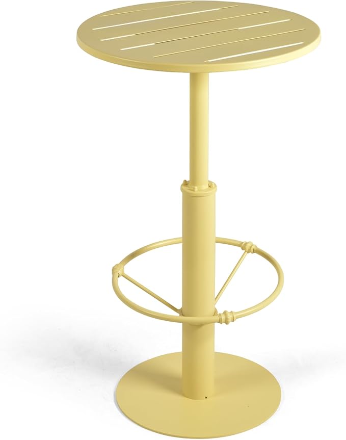 42" Tall Modern Industrial Bar Table-23.6" Dia Round Metal Top Standing Pub - Image 5