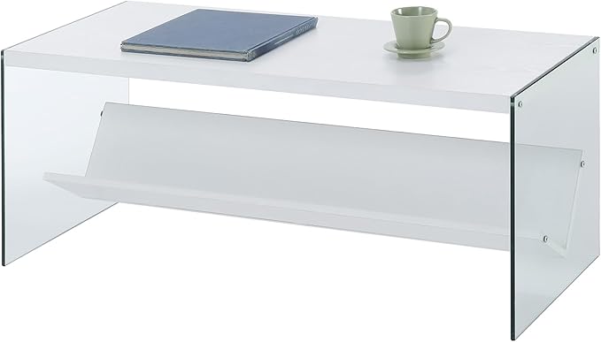 Convenience Concepts SoHo Glass Modern Living Storage Shelf, Contemporary - Image 4
