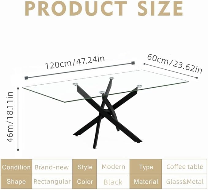 Tempered Glass Coffee Table - Image 2