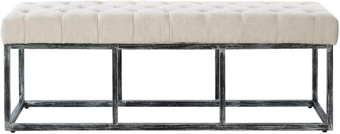 24KF Upholstered Tufted Long Bench - Image 4