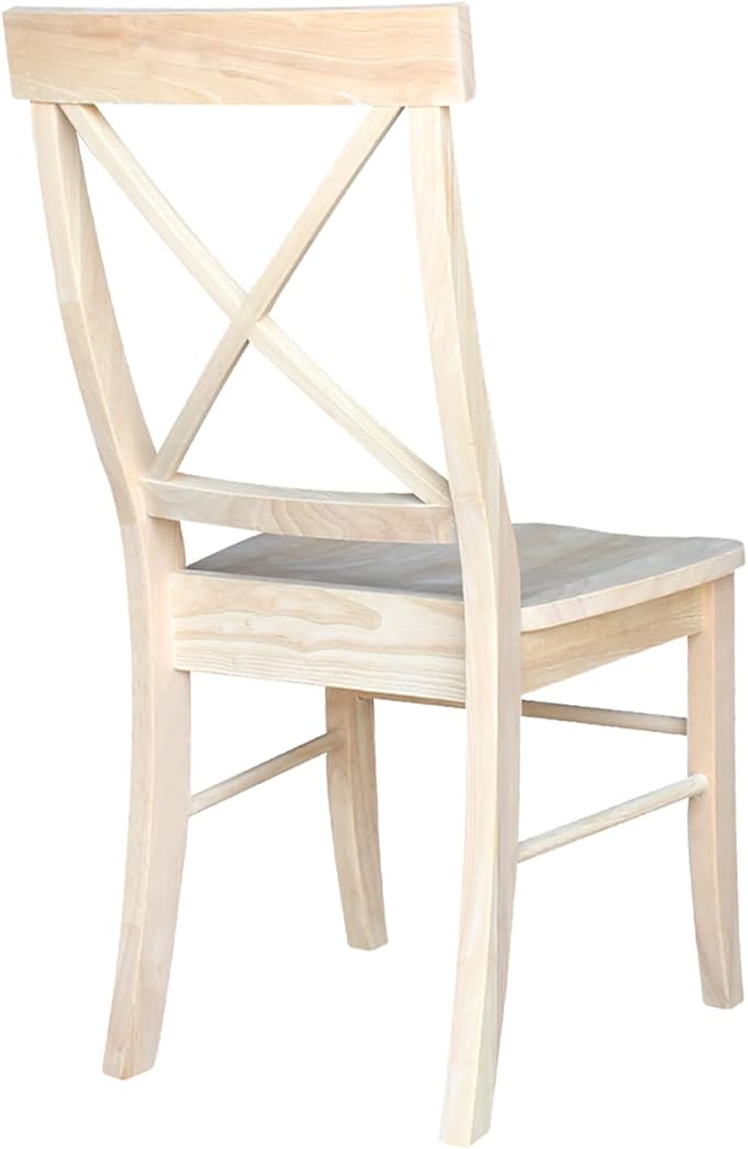 Set of Two X-Back Dining Chairs, Unfinished - Image 6