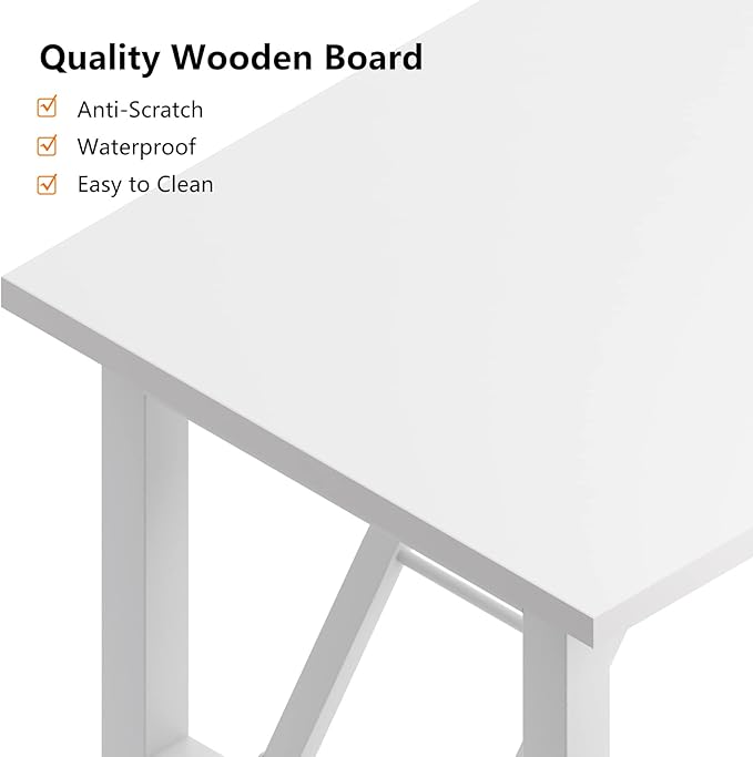 Need Small Desk 31 1/2" No Assembly Foldable Writing Table, Sturdy and Heavy - Image 6