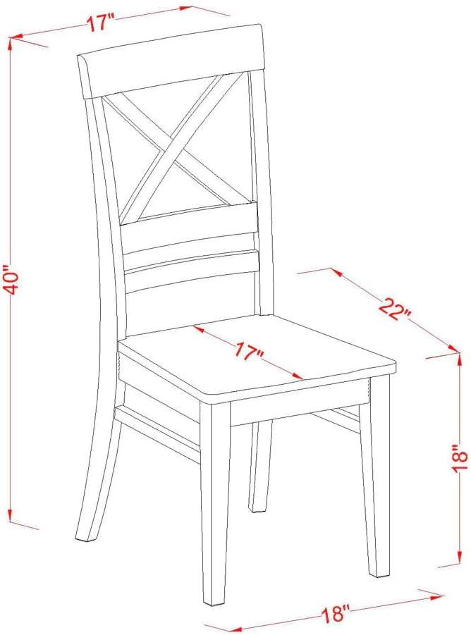 East West Furniture PLQU9-WHI-W 9 Piece Dining Room Furniture Set Includes an - Image 7