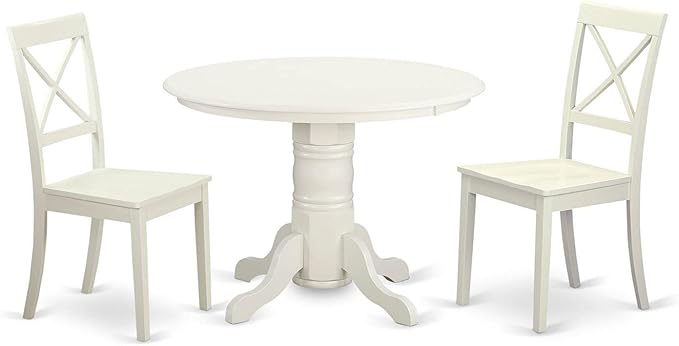 East West Furniture SHBO3-WHI-W 3 Piece Dinette Set by EastWestFurniture