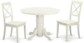 East West Furniture SHBO3-WHI-W 3 Piece Dinette Set by EastWestFurniture