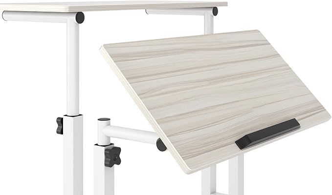soges 23.6inches Height Adjustable Desk Laptop Desk on The Wheels, Rolling - Image 8