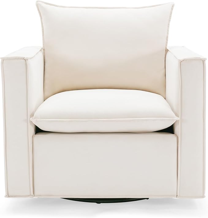 COLAMY Swivel Accent Chair, 34 Inches Upholstered Arm Chair - Image 9