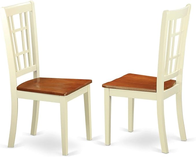 East West Furniture DLNI5-BMK-W 5 Piece Dinette Set - Image 3
