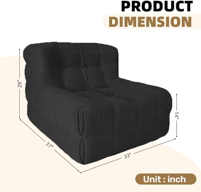 Bean Bag Chair - Memory Foam Bean Bag Chair - Image 3