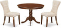 East West Furniture HLGA3-MAH-32 3 Piece Dining Room Table Set Contains a Round by EastWestFurniture