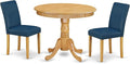 East West Furniture ANAB3-OAK-55 3 Piece Kitchen Table & Chairs Set Contains a by EastWestFurniture