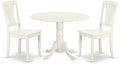 East West Furniture DLAV3-LWH-W 3 Piece Dining Table Set by EastWestFurniture