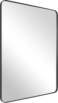ANDY STAR Wall Mirror for Bathroom, 20”x28” Black Bathroom Mirror, Rounded by ANDYSTAR