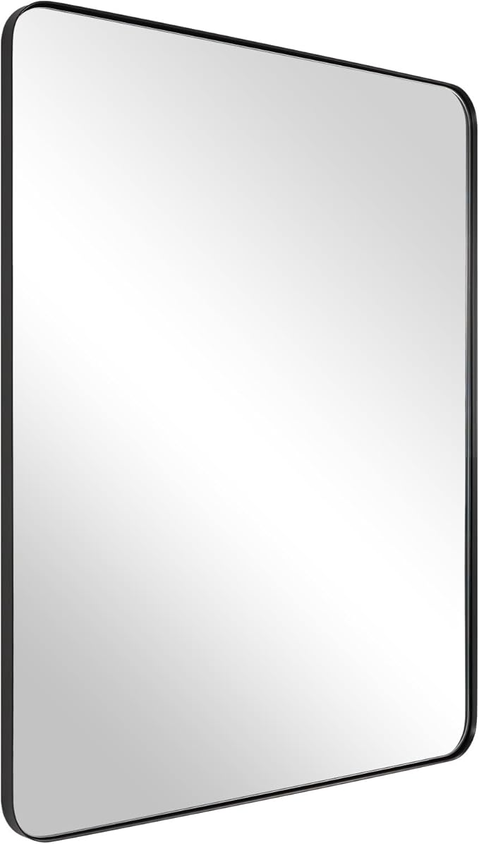 ANDY STAR Wall Mirror for Bathroom, 24x36 Matte Black Bathroom Mirror, Modern by ANDYSTAR