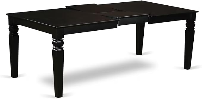 East West Furniture LGEN5-BLK-69 5 Piece Dining Table Set Includes a Rectangle - Image 5