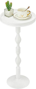 Small Round Drink Table, Pedestal Tables, Small Round Side Table by Zexvida