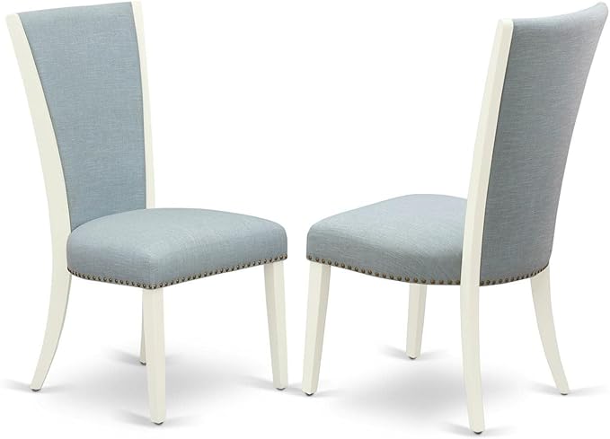 East West Furniture ANVE5-LWH-15 5 Piece Dining Room Furniture Set Includes a - Image 3