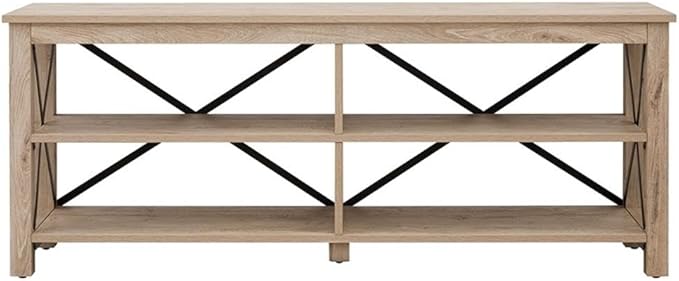 Henn&Hart Rectangular TV Stand for TV's up to 70" in White Oak, Electric - Image 6