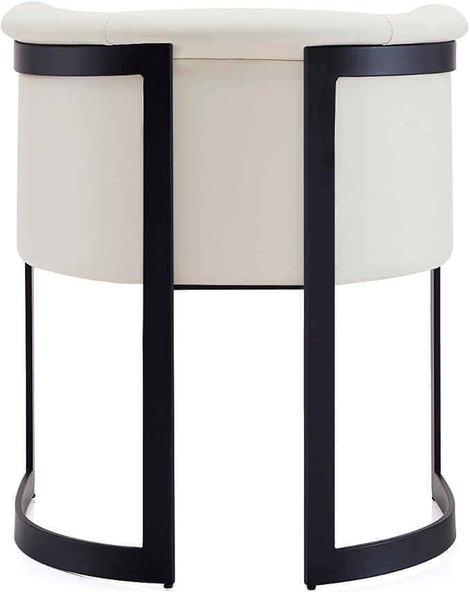 Manhattan Comfort Corso Faux Leather Upholstered Dining Chair, Barrel-Style - Image 7