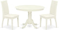 East West Furniture HLIP3-LWH-C 3 Piece Modern Dining Table Set Contains a by EastWestFurniture