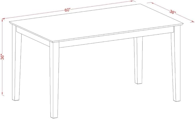 East West Furniture CAIP5-MAH-C 5 Piece Kitchen Table & Chairs Set Includes a - Image 10