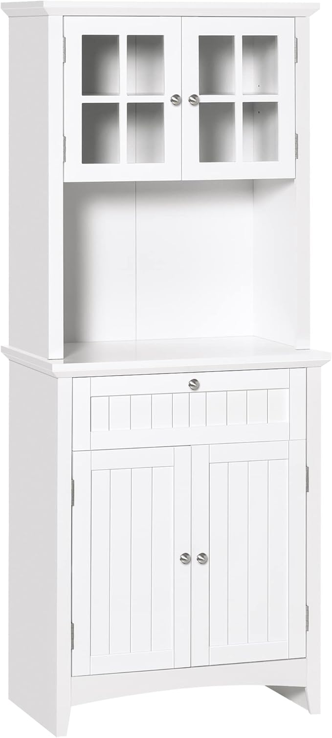 HOMCOM Elegant Buffet with Hutch, Kitchen Pantry Storage Cabinet with Framed by HOMCOM
