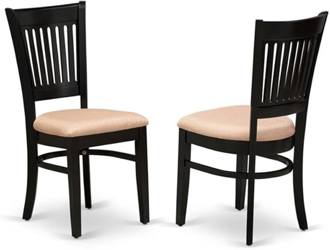 East West Furniture LGVA9-BLK-C 9 Piece Kitchen Table Set Includes a Rectangle - Image 4