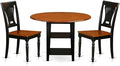 East West Furniture SUPL3-BCH-W 3 Piece Dining Set Contains a Round Dining Room by EastWestFurniture