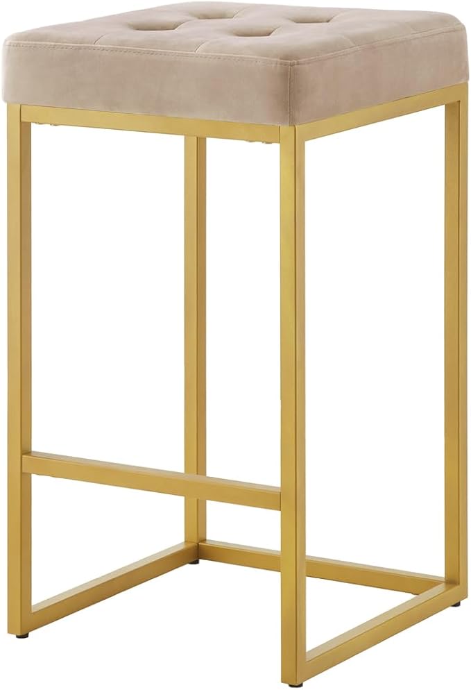 24KF Contemporary Counter Height Bar Stool Set of 2 - Image 4