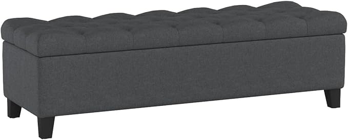 Christopher Knight Home Ottilie Fabric Storage Ottoman, Dark Grey Dimensions: by ChristopherKnightHome