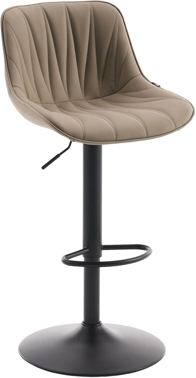 YOUNIKE Bar Stools Set of 2 for Kitchen Island, Khaki Swivel Tall Barstools - Image 3