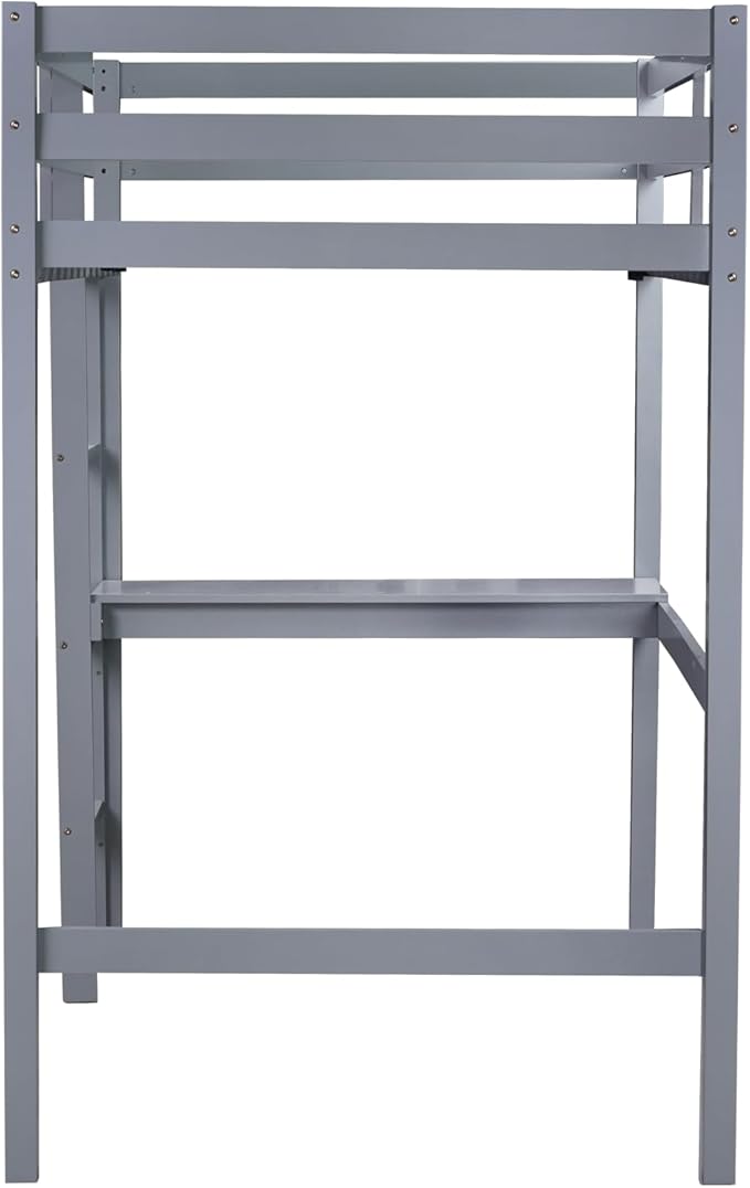 HomSof Full Loft Bed with Desk and Shelves - Image 8