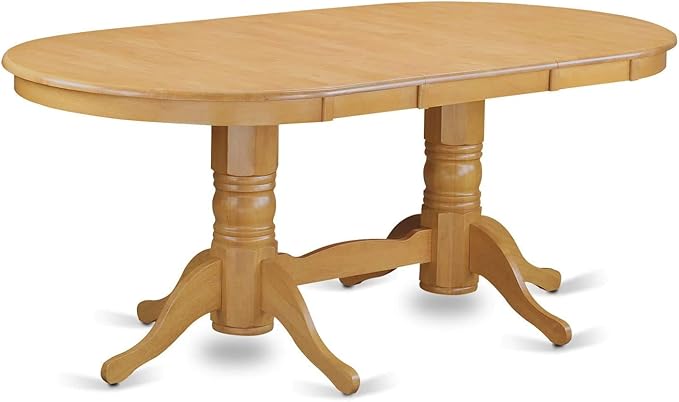 East West Furniture VAAB7-OAK-04 7 Piece Dinette Set Consist of an Oval Dining - Image 4