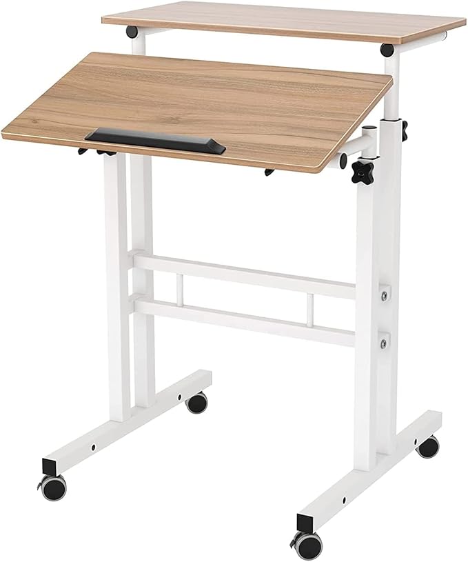 soges 23.6inches Height Adjustable Desk Laptop Desk on The Wheels, Rolling by soges