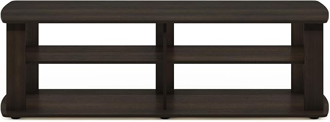 Furinno Nelly Entertainment Center TV Stand, Short 43.3" x13.4 x13.1, Dark Brown - Image 6