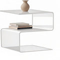 Acrylic Side Table, 17.7" H S-Shaped end Table by GETCK