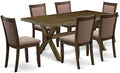 East West Furniture X777MZ748-7 7 Piece Dinette Set Consist of a Rectangle by EastWestFurniture