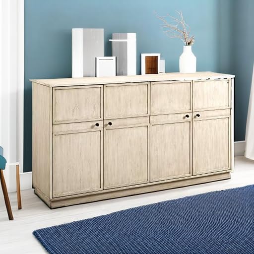 Walker Edison Alden Versatile 4 Door Framed-Storage-Sideboard, 62 Inch - Image 5