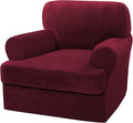 H.VERSAILTEX Sofa Cover 2 Piece T Cushion Armchair Slipcovers Velvet Couch by HVERSAILTEX