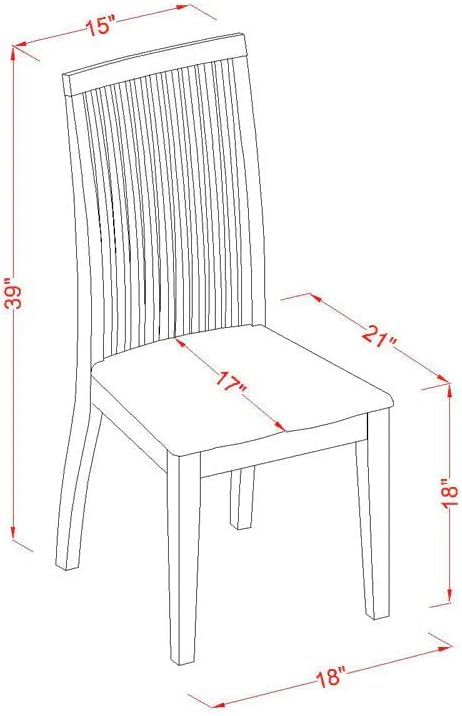 East West Furniture DOIP9-LWH-W 9 Piece Dining Set Includes a Rectangle Dining - Image 8