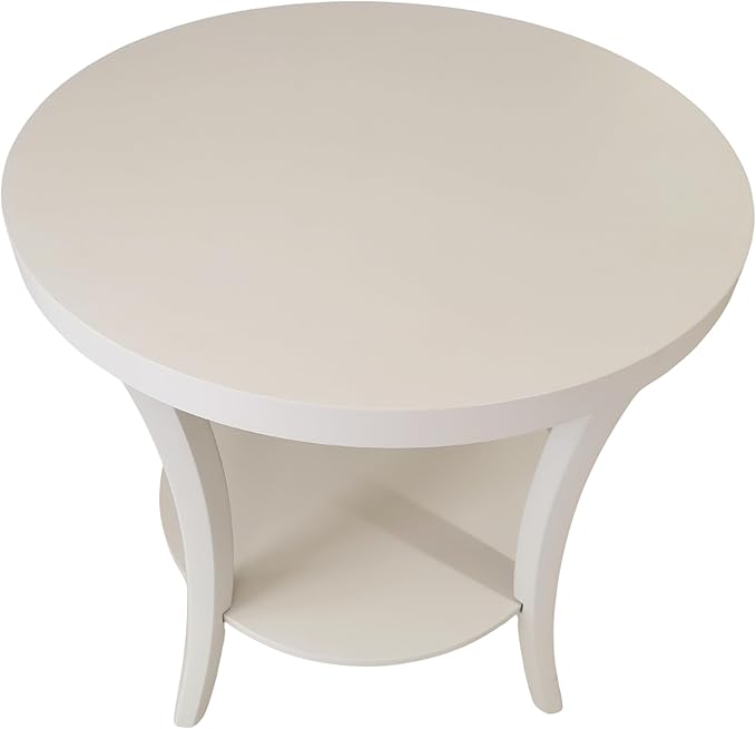 Roundhill Furniture Perth Contemporary Round End Table - Image 6