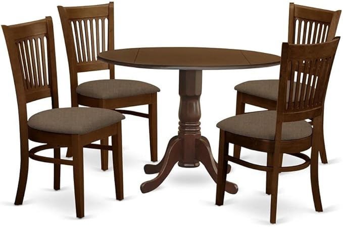 East West Furniture DLVA5-ESP-C 5 Piece Dining Set Includes a Round Dining Room by EastWestFurniture