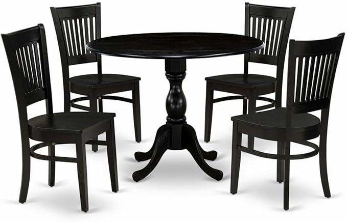 East West Furniture DMVA5-BLK-W 5 Piece Dinette Set by EastWestFurniture
