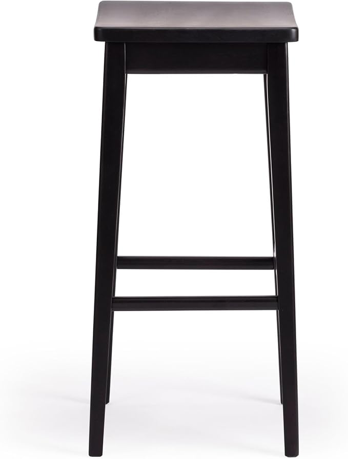 Plank+Beam Smythe Bar Stool, Sturdy Wood Modern Kitchen Bar Height Stool - Image 5